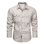 Unbranded Pure Cotton Workwear Long-sleeve Shirt