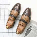 Mens Casual Leather Shoes With A Pattern