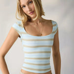 Designer-style Polka-dot Retro Square-neck Ribbed Tank Top With Straps For Women