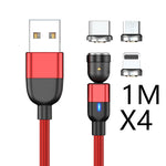 Magnetic Data Cable Threeinone 540-degree Rotation  Charging Cable Suitable