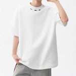 Mens Solid-Color American-Style T-Shirt