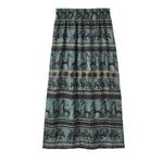Ethnic-style Half-length Skirt With A Little Elephant Print