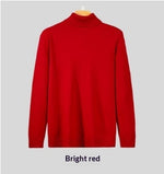 Mens Loose-fitting Warm Turtleneck Knit Sweater