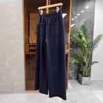 Women's Patchwork Denim Sweatpants With Elastic Waist And Raw Hem