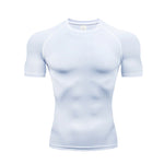 Compression Shirt, Compression Tee, Gym Top, Workout Shirt, Running T-shirt, Athletic Base Layer, Quick Dry, Stretch, Breathable, Fitness Undershirt