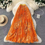 Niche-design Wide-leg Midi Workwear Skirt