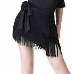 New-style Latin Dance Outfit Womens Tassel Skirt