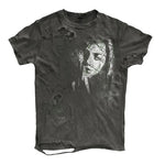 Distressed Washed Short-sleeve Ripped T-shirt For Men