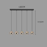 Restaurant Cafe Bar Living Room Ball Long Line Chandelier