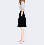 Knee-length A-line Skirt With Pockets Exuding An Elegant And Professional Vibe