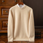 Men's Fashionable Casual Crew-Neck Sweater With Ingots Embroidery Warm-Keeping