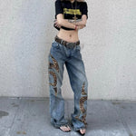 Men's Leopard-Print Totem Flared Jeans