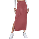 Solid-color Womens Skirt High-waisted Body-huggi Spring Style