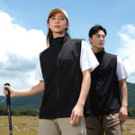 AutumnWinter Patchwork Softshell Jacket With Stand Collar Vest