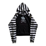 Long-sleeve Crewneck Striped Sweatshirt