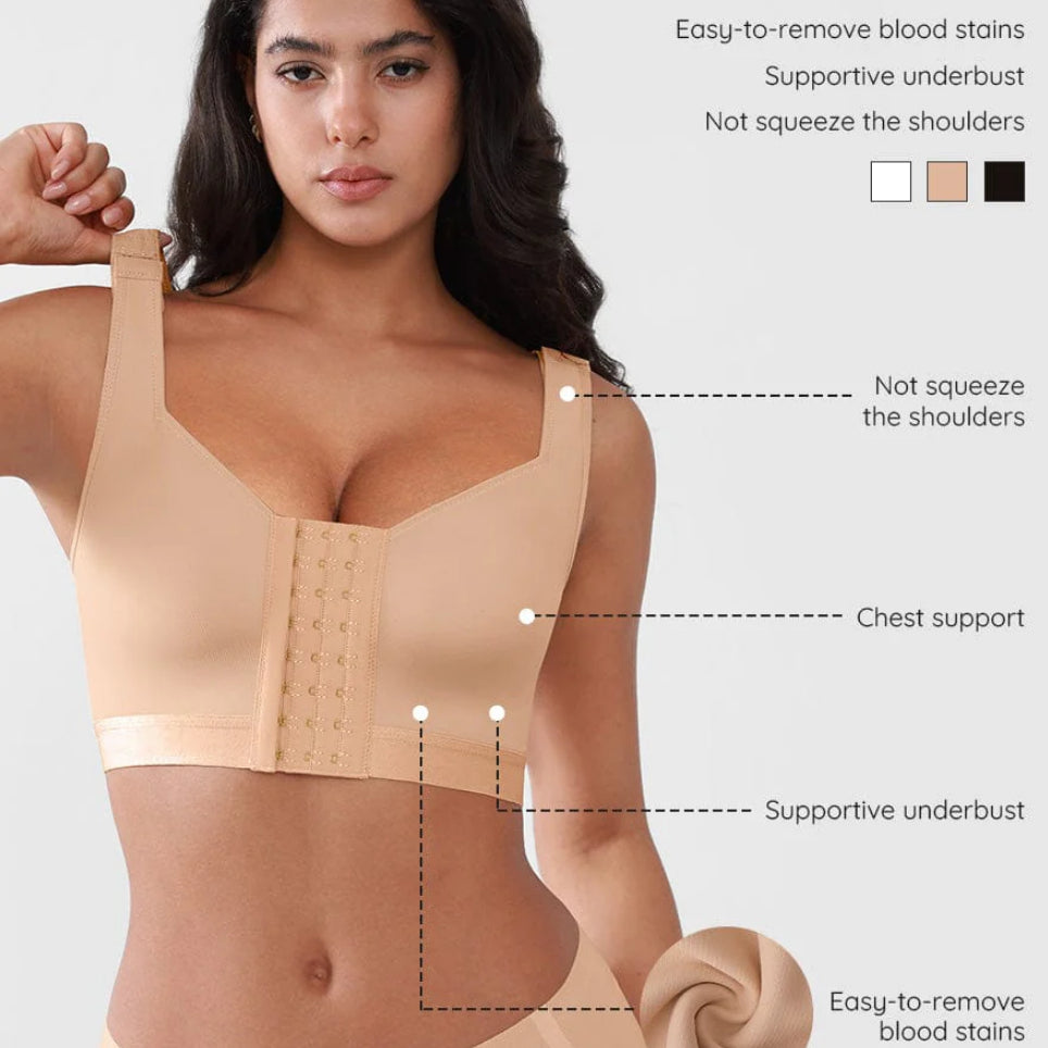 Post Surgery Bra Front Closure Compression Mastectomy Bra