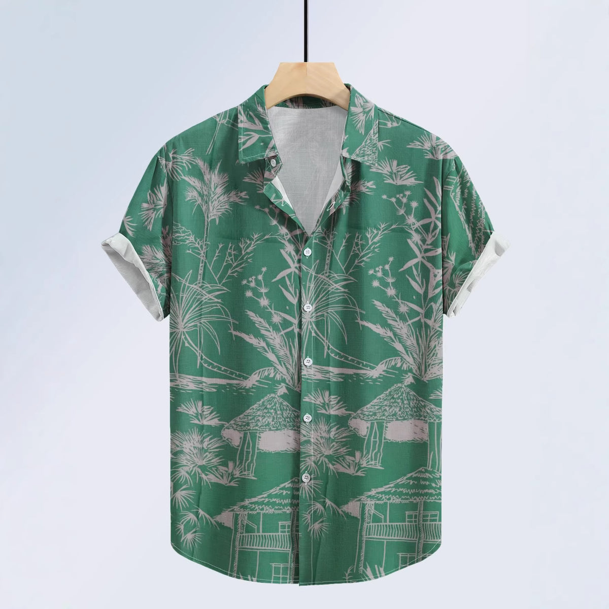 Mens Casual Loose-fit Printed Top