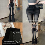 High-waisted Leg-slimming Vintage Flared Denim Pants