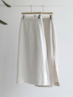 Womens Linen Straight Skirt With Side Slits
