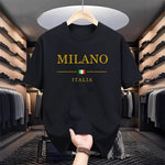 Crew-neck T-shirt Vintage Style Short Sleeves