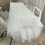 Fashionable Mesh Irregular Skirt Womens Style