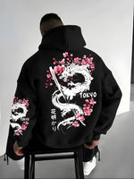 Fashionable Printed Hooded Casual Mens Sweatshirt