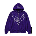 Couples Matching Hooded Zip-Up Jacket With Positioning Print
