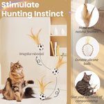 Cat Toys, Self-entertainment Balls, Feather Bouncy Balls, Cat Toys, Cat Self-entertainment And Boredom Relief, Dog Interactive Toys, Pet Supplies