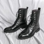 Fall Winter Lace-up Booties Black Locomotive Denim