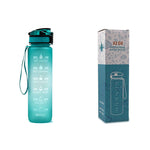 1L Tritan Water Bottle With Time Marker Bounce Cover Motivational Water Bottle Cycling Leakproof Cup For Sports Fitness Bottles