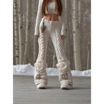 Womens All-Match Fashionable Printed Knitted Leggings