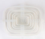 The 6-piece set of multi-functional silicone lid can be stretched to seal the fruit and vegetable lid