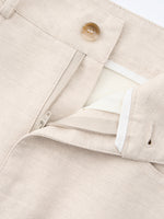 High-waisted Slimming Cotton-linen Dress For Women