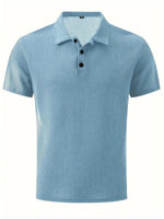 Mens Shirt Collar Summer Solid Color