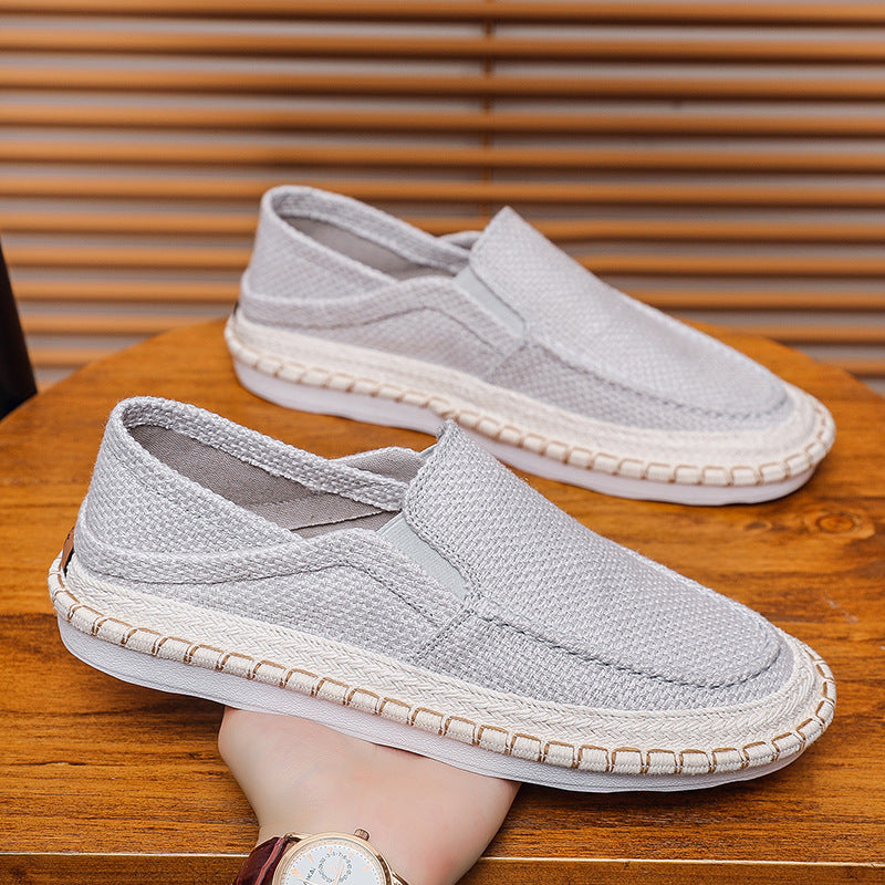 Mens Casual Loafers Traditional Beijing-style Breathable Canvas Shoes