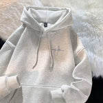 Hooded Pullover Sweatshirt Loose-fitting Casual Top