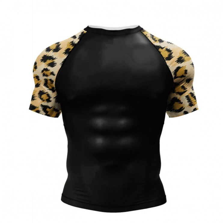 Mens Casual Stylish Printed Short-sleeve Top