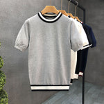 Mens Trendy Short-sleeve Or Half-sleeve Base Sweater