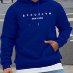 Letter-print Casual Hooded Sweatshirt