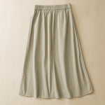 Cotton-linen Plus-size Waist-covering Figure-flattering Utility Skirt