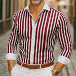 Mens Long-sleeve Striped Shirt