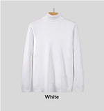 Mens Loose-fitting Warm Turtleneck Knit Sweater