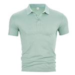 Casual Lapel Solid-Color Quick-Drying Business T-Shirt