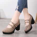 Chunky-heeled Patent Leather Wedge Sandals With A Strap-and-buckle Closure