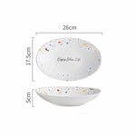 Household Simple Ceramic Terrazzo Plate Tableware