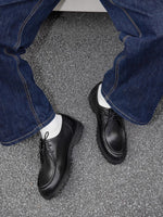 Retro Mens Leather Shoes Springautumn Style