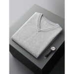 Loose-fit V-neck Sleeveless Sweater Knitted Wool Sweater