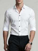 Men's Pigment Business Casual Long Sleeve Shirt