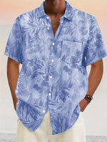 Mens Water Ripple 3D Printed Lapel Personalized Short Sleeve