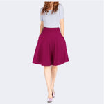 Knee-length A-line Skirt With Pockets Exuding An Elegant And Professional Vibe